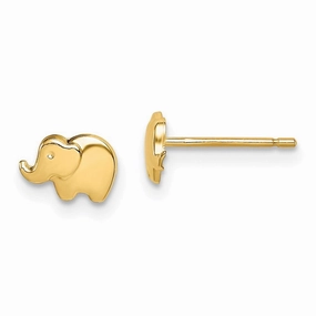 Madi K Kid's 14k  Elephant Post Earrings