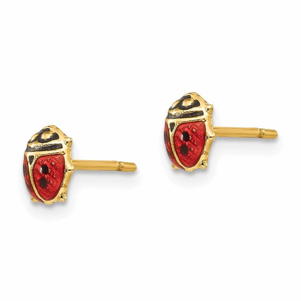 Madi K Kid's 14K  Enamel Ladybug Post Earrings