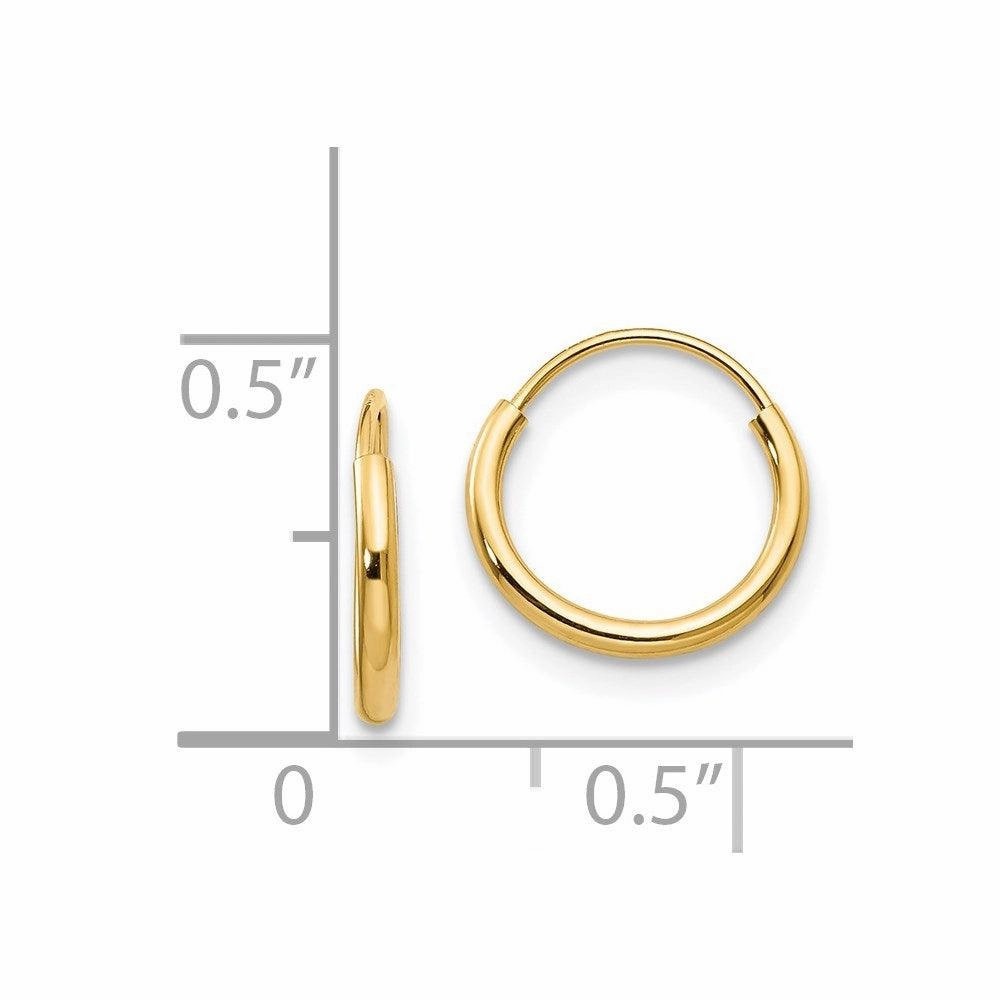 Madi K Kid's 14k  Endless Hoop Earrings