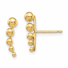 Madi K Kid's 14k  Graduated Ball Post Earrings