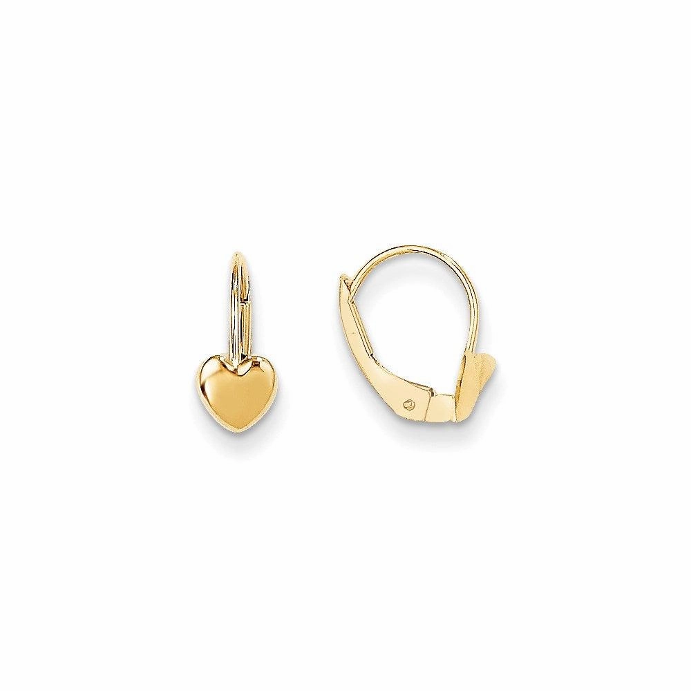 Madi K Kid's 14k  Heart Leverback Earrings
