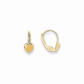 Madi K Kid's 14k  Heart Leverback Earrings
