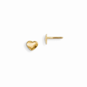 Madi K Kid's 14k  Heart Silicone Screwback Earrings