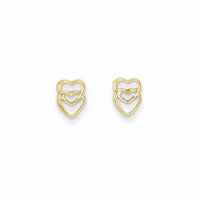 Madi K Kid's 14k  Hearts Post Earrings