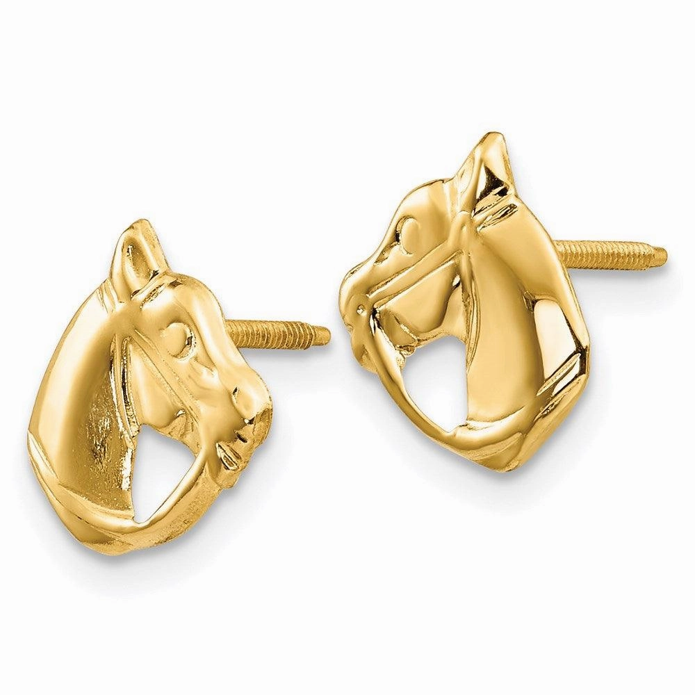 Madi K Kid's 14k  Horse Head Earrings