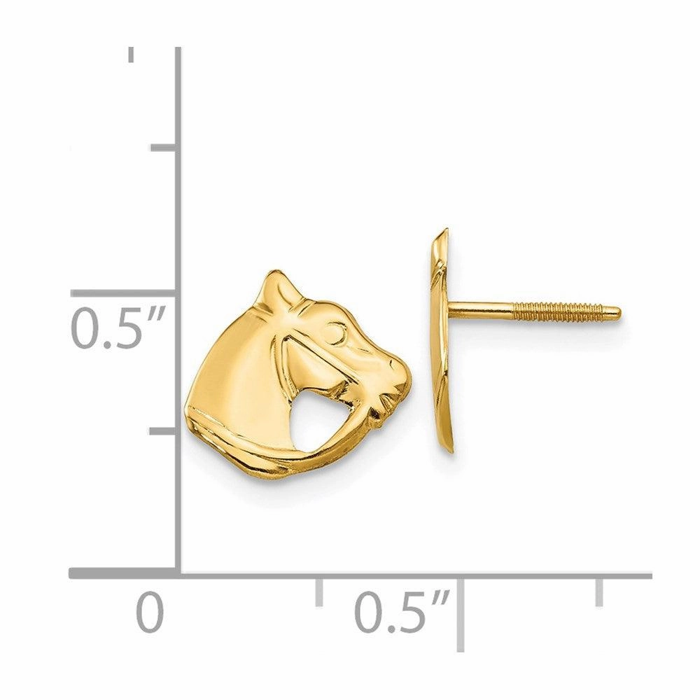 Madi K Kid's 14k  Horse Head Earrings