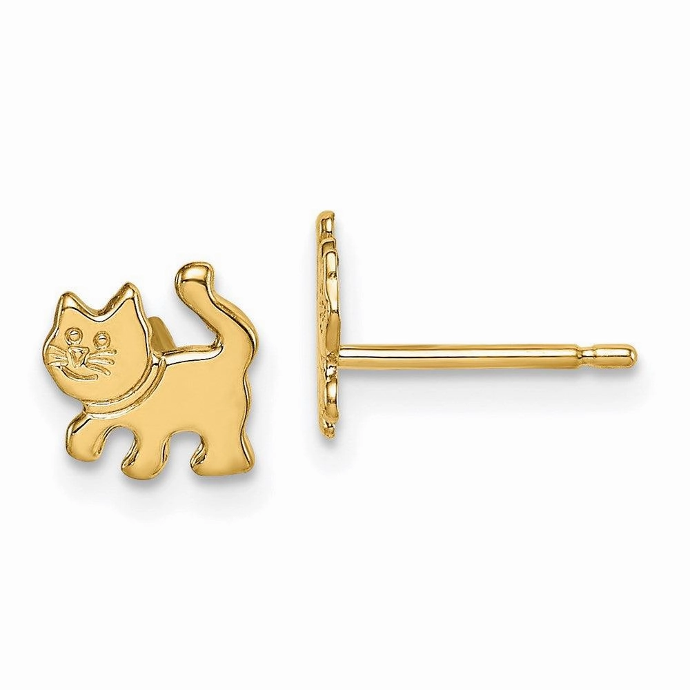 Madi K Kid's 14k  Kitten Post Earrings