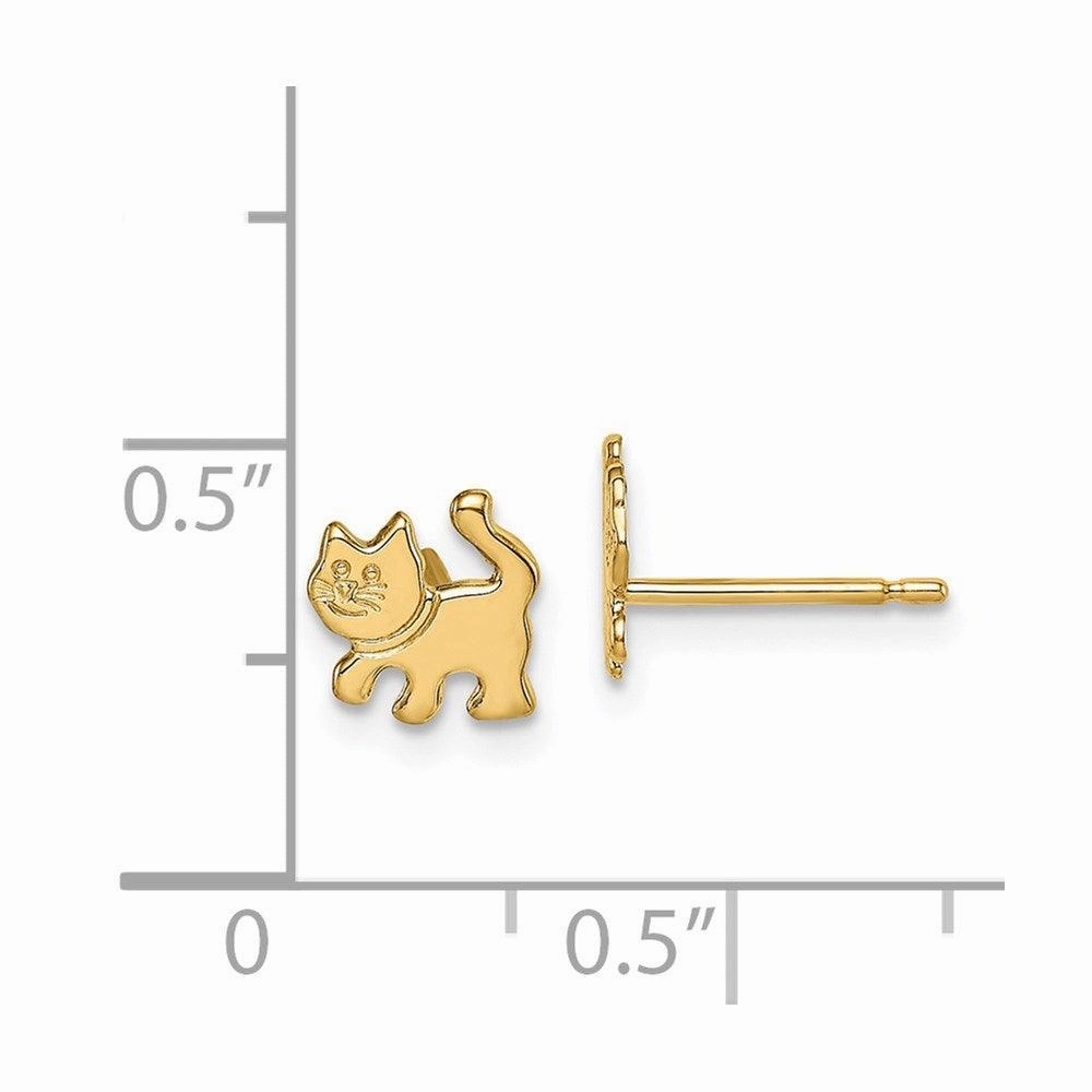 Madi K Kid's 14k  Kitten Post Earrings