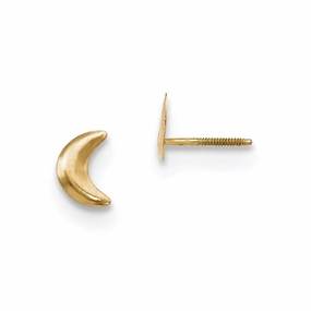 Madi K Kid's 14k  Moon Post Earrings