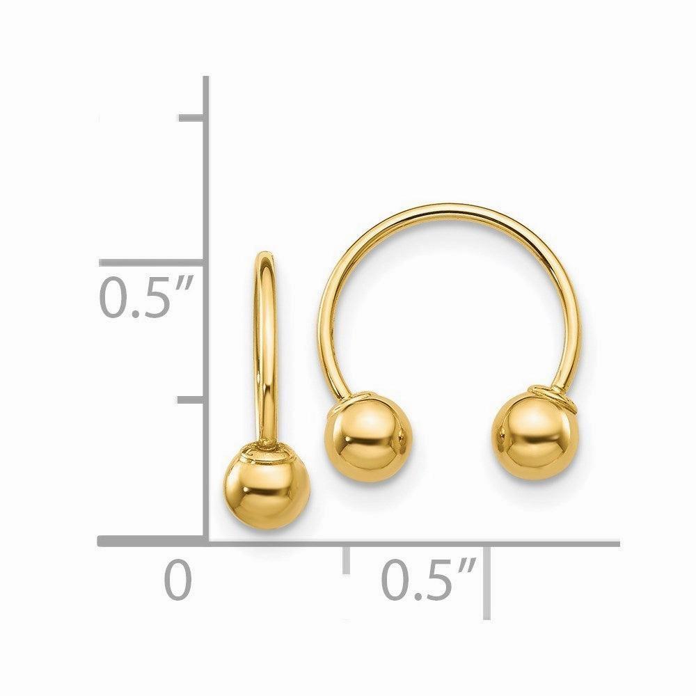 Madi K Kid's 14k  Open Hoop Beaded Earrings