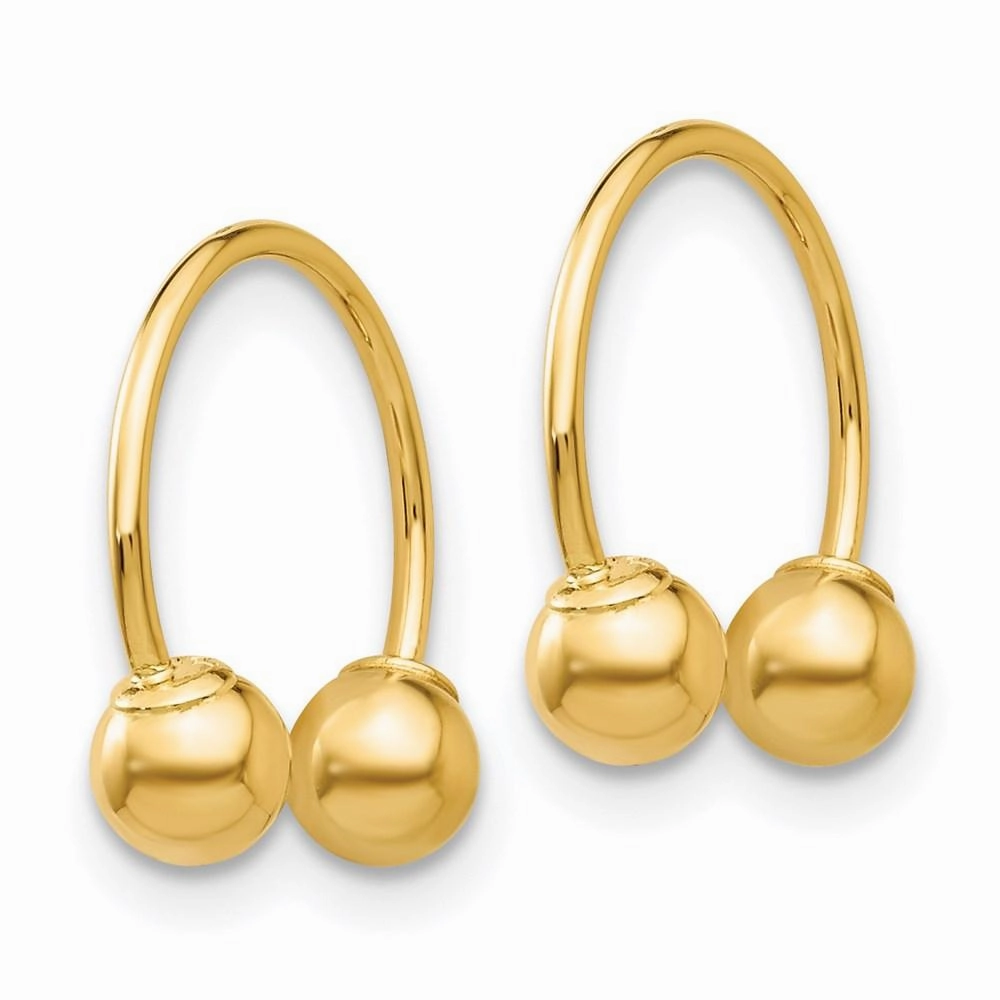 Madi K Kid's 14k  Open Hoop Beaded Earrings