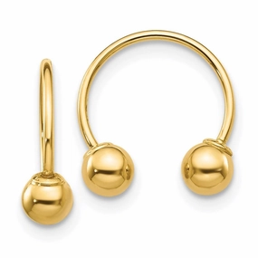 Madi K Kid's 14k  Open Hoop Beaded Earrings