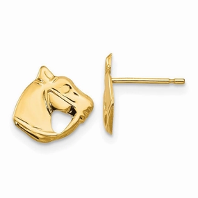 Madi K Kid's 14k  Polished Horse Head Post Earrings