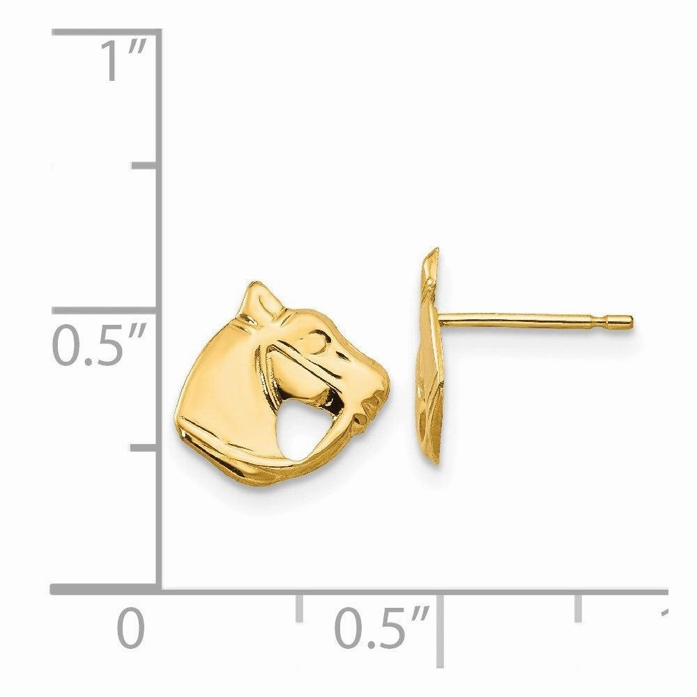 Madi K Kid's 14k  Polished Horse Head Post Earrings