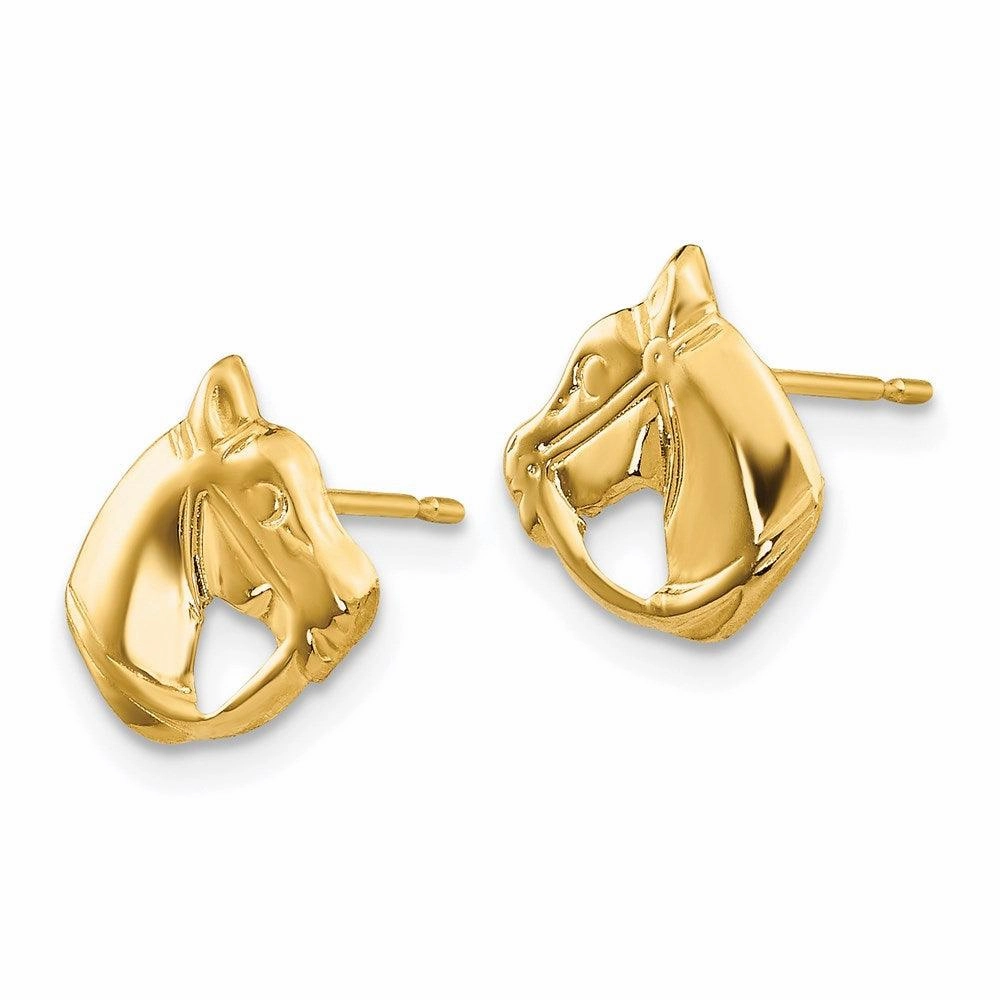 Madi K Kid's 14k  Polished Horse Head Post Earrings