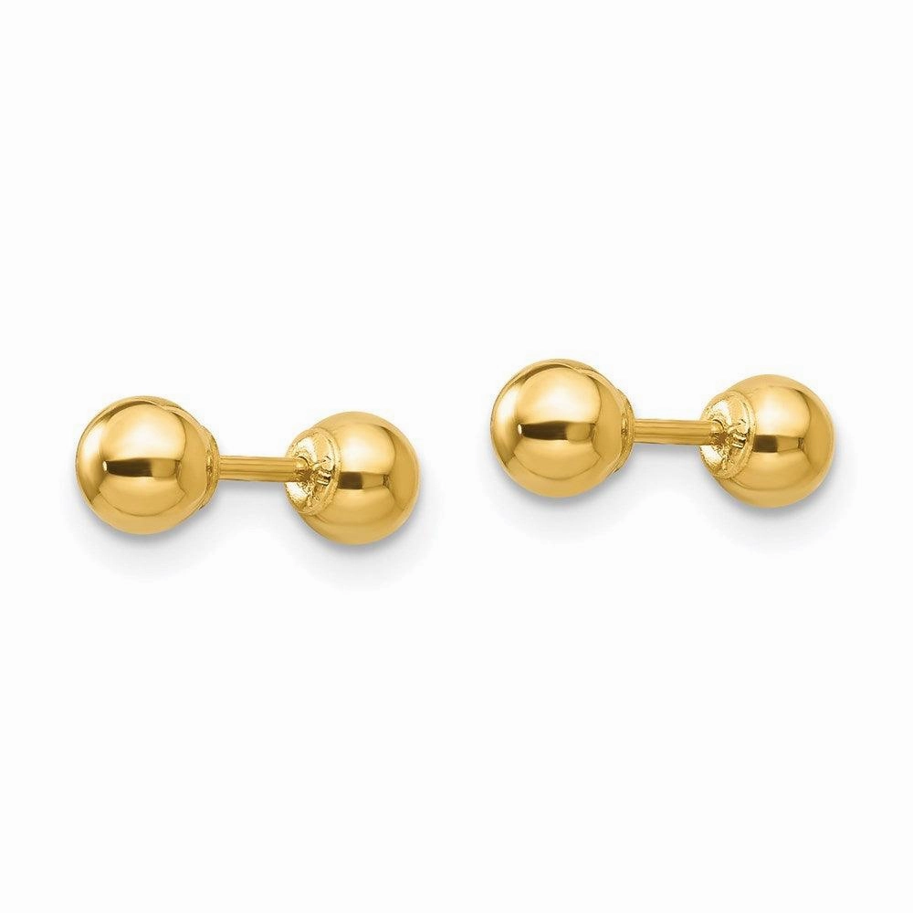 Madi K Kid's 14k  Polished Reversible 4mm Ball Earrings
