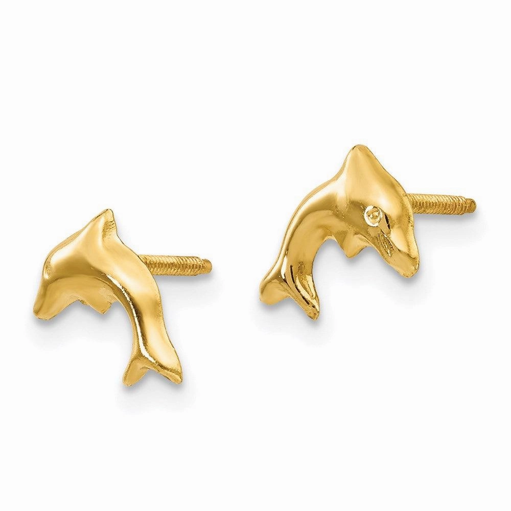 Madi K Kid's 14k  Sm. Dolphin Earrings