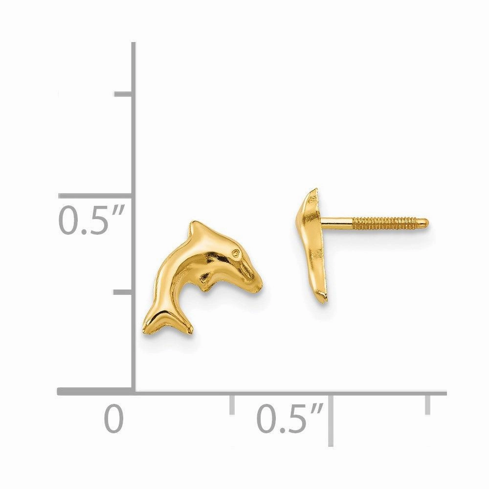 Madi K Kid's 14k  Sm. Dolphin Earrings