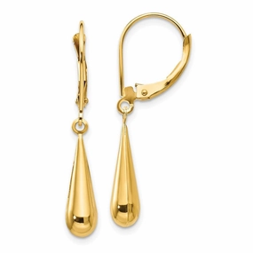 Madi K Kid's 14k  Teardrop Dangle Leverback Earrings