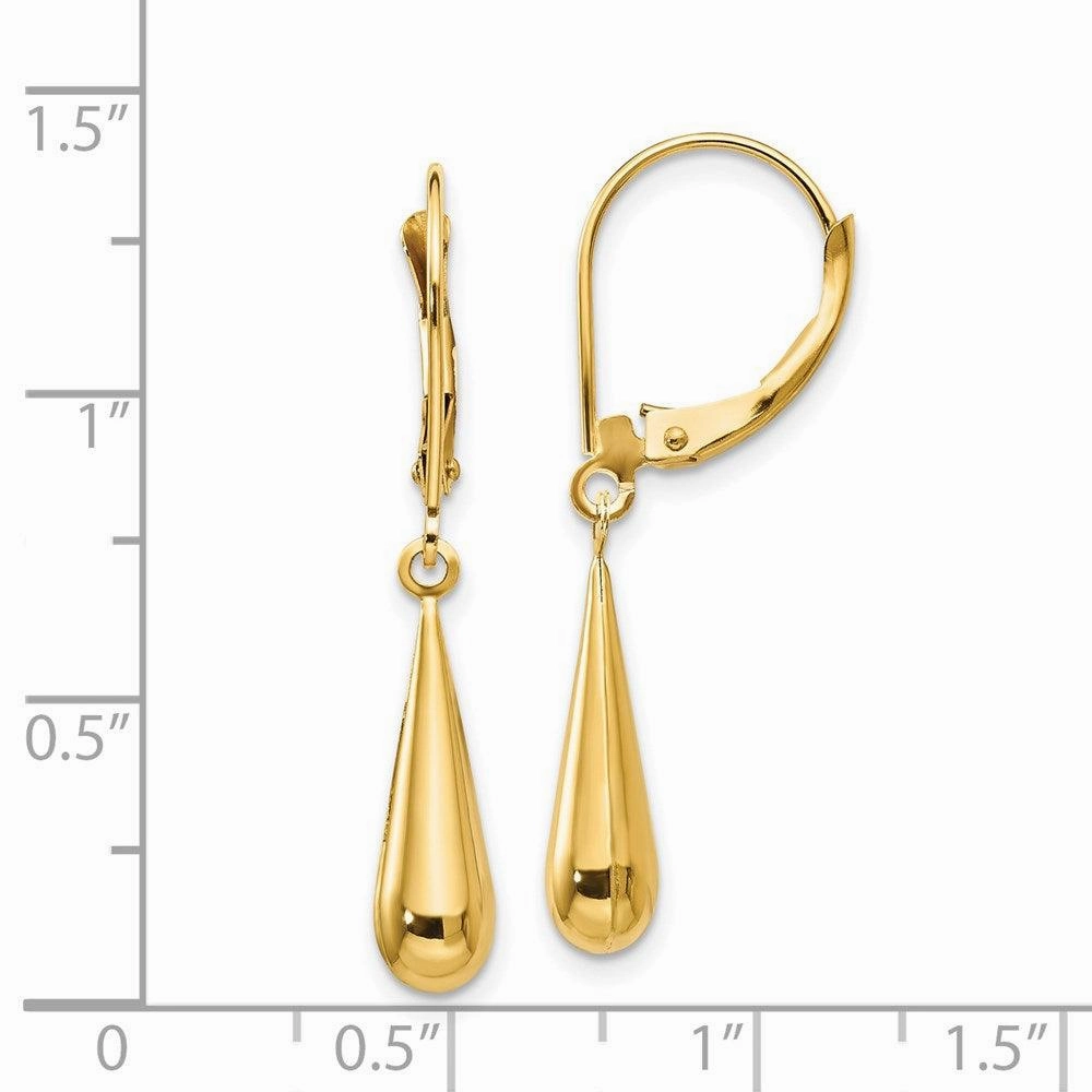 Madi K Kid's 14k  Teardrop Dangle Leverback Earrings