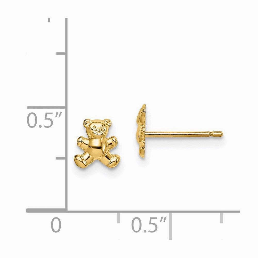 Madi K Kid's 14k  Teddy Bear Post Earrings
