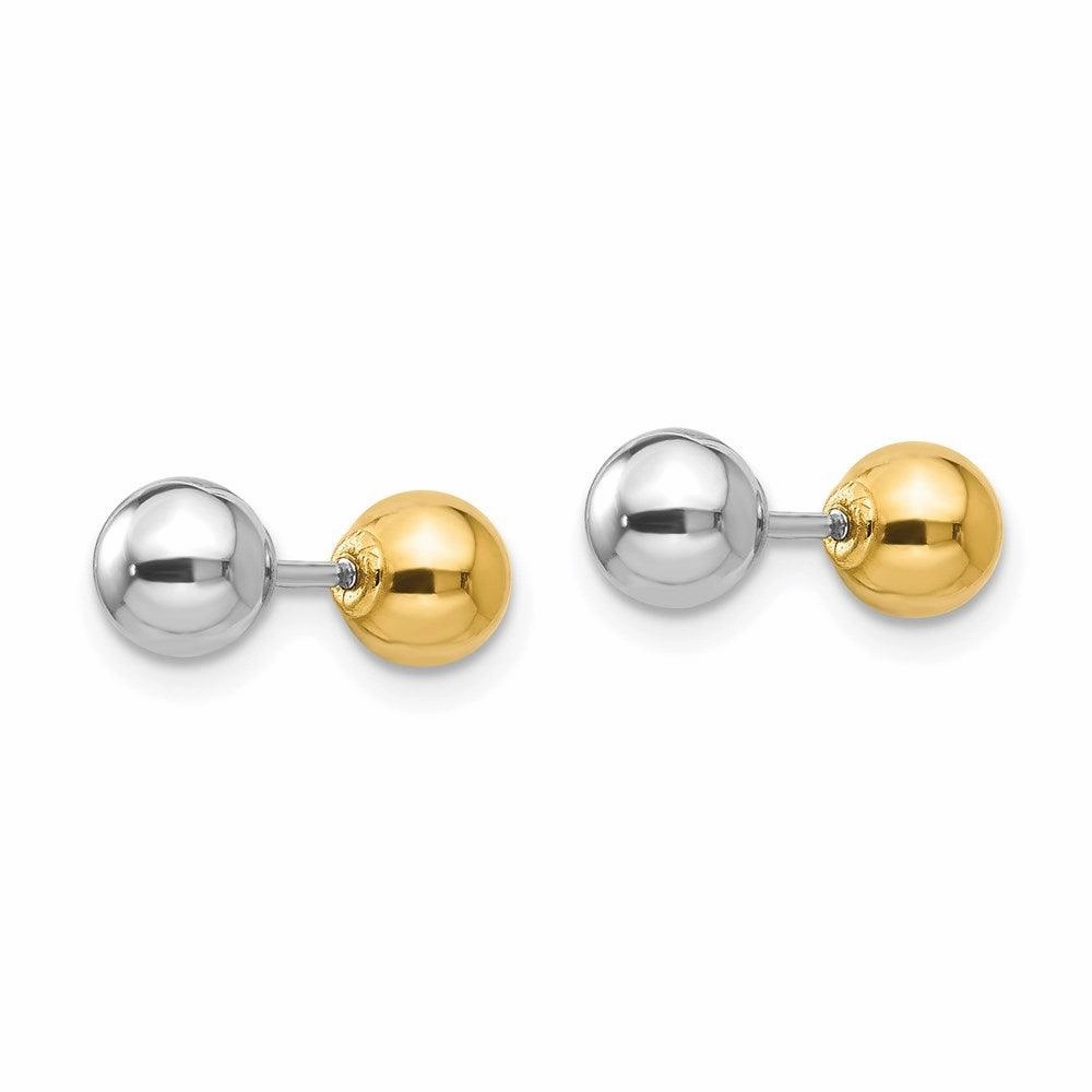 Madi K Kid's 14k Two-tone  Reversible 5mm Ball Earrings