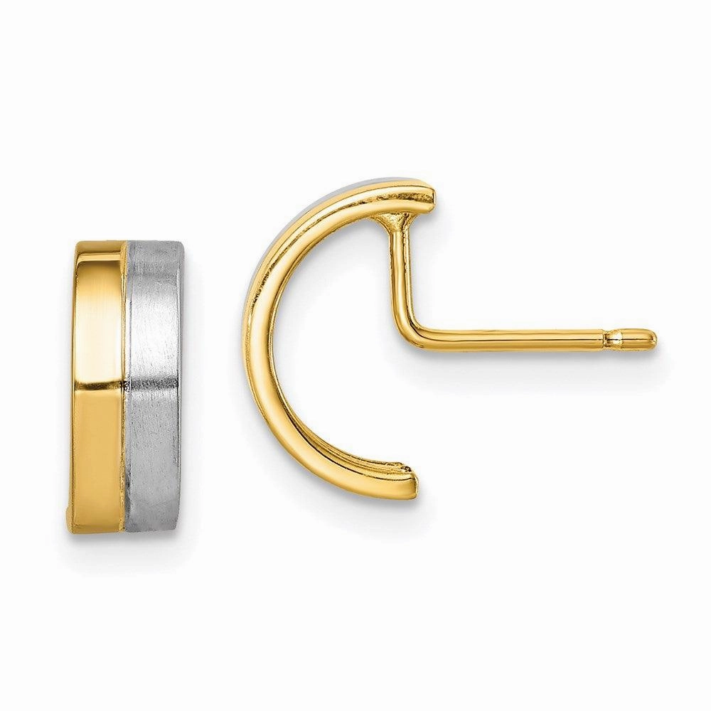 Madi K Kid's 14k w/Rhodium  Half Circle Post Earrings