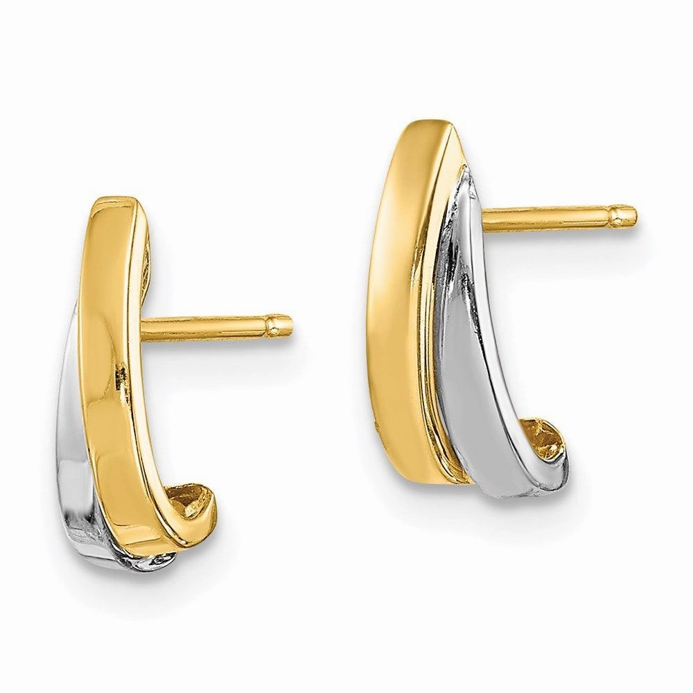Madi K Kid's 14k w/Rhodium  Post Earrings