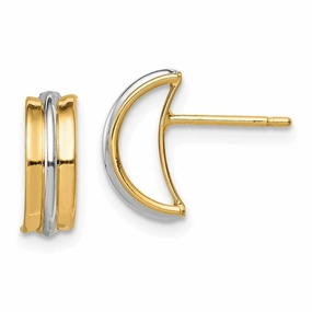 Madi K Kid's 14k w/Rhodium  Post Earrings
