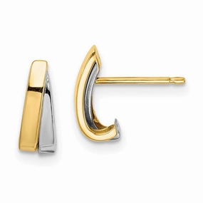 Madi K Kid's 14k w/Rhodium  Post Earrings