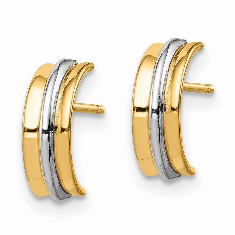 Madi K Kid's 14k w/Rhodium  Post Earrings