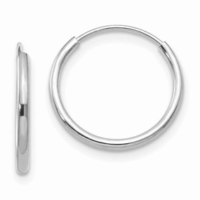 Madi K Kid's 14k  White Gold Endless Hoop Earrings