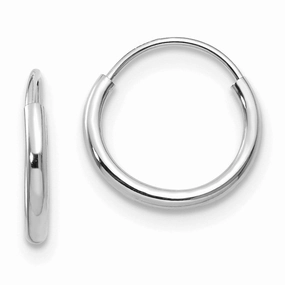 Madi K Kid's 14k White Gold  Endless Hoop Earrings