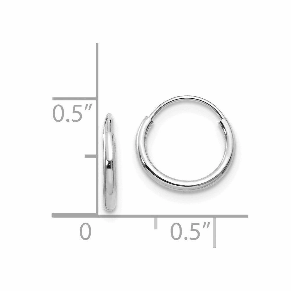 Madi K Kid's 14k White Gold  Endless Hoop Earrings