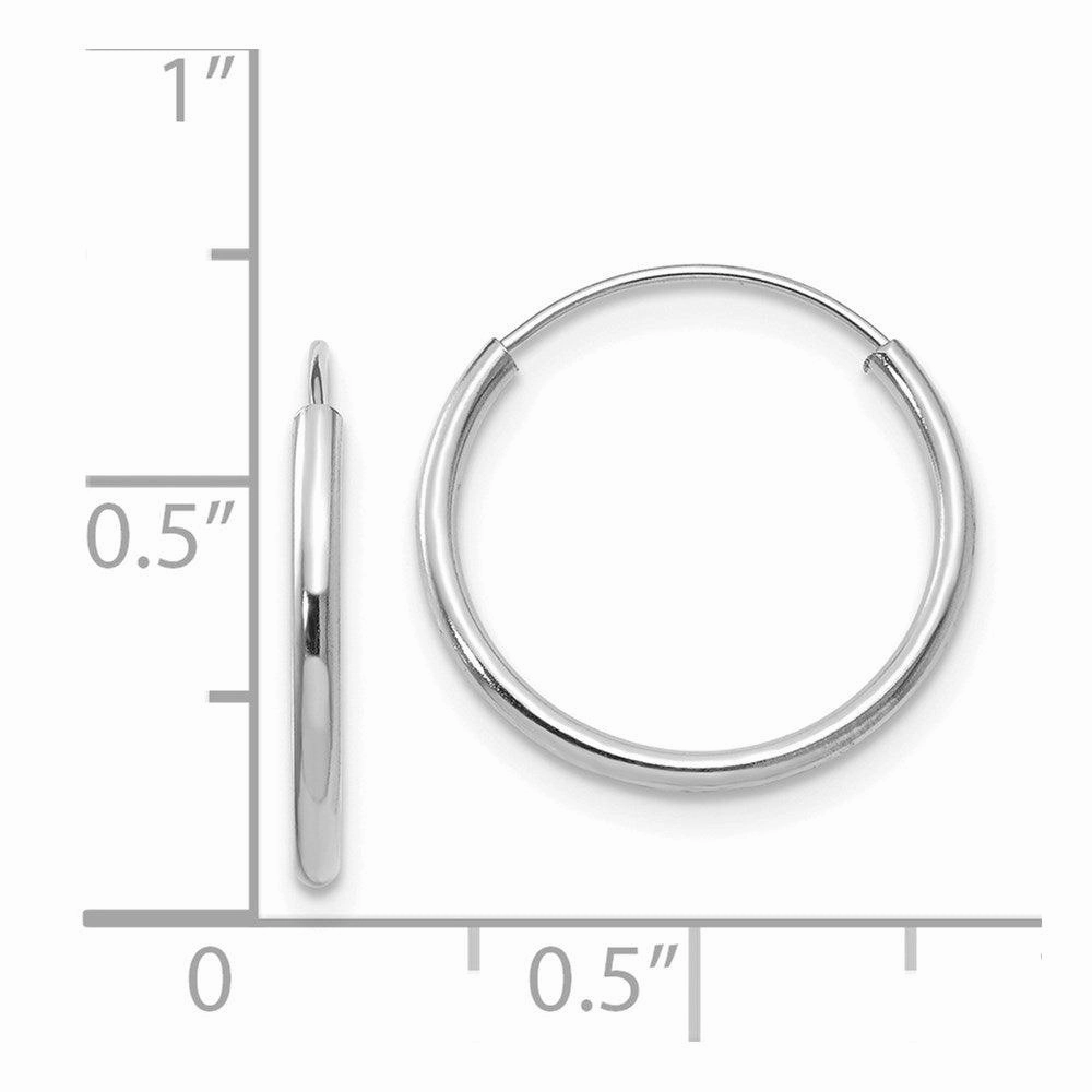 Madi K Kid's 14k  White Gold Endless Hoop Earrings