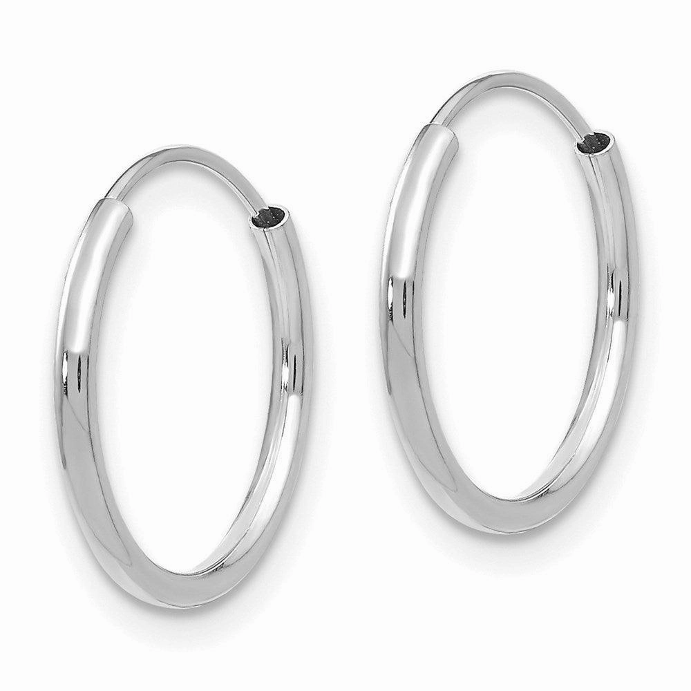 Madi K Kid's 14k  White Gold Endless Hoop Earrings