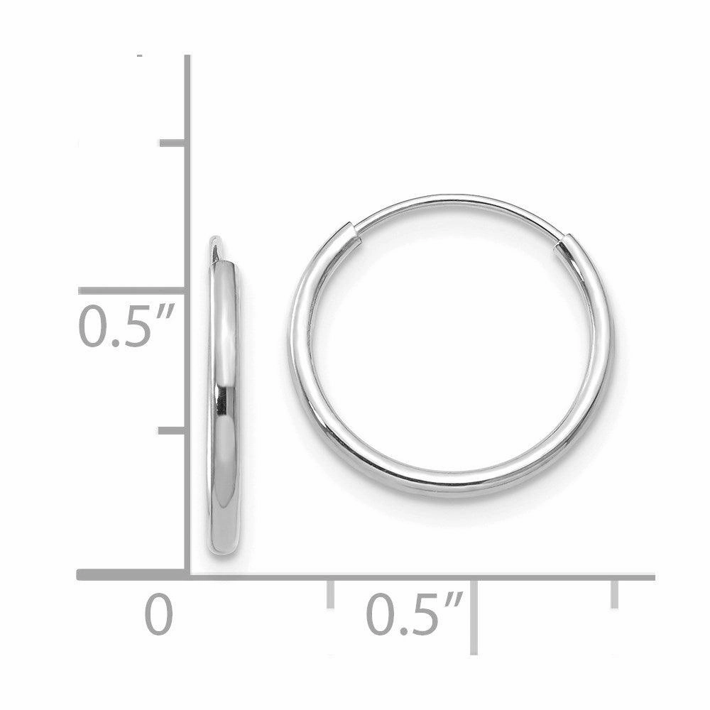 Madi K Kid's 14k  White Gold Endless Hoop Earrings