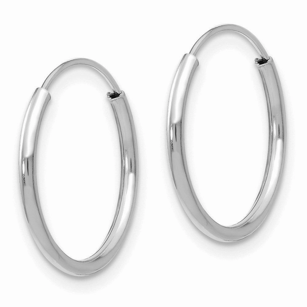 Madi K Kid's 14k  White Gold Endless Hoop Earrings