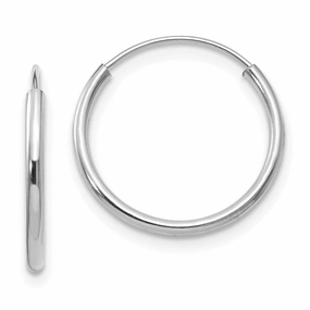 Madi K Kid's 14k  White Gold Endless Hoop Earrings