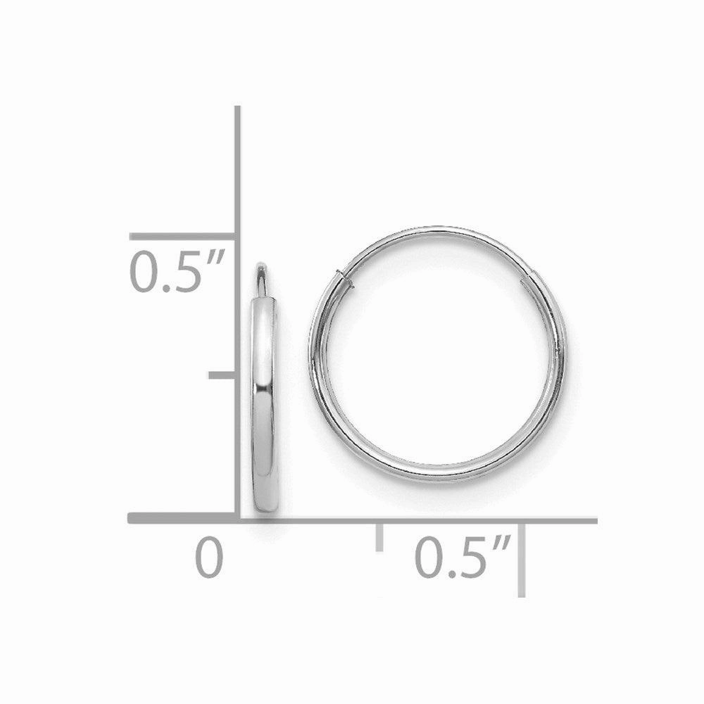 Madi K Kid's 14k  White Gold Endless Hoop Earrings