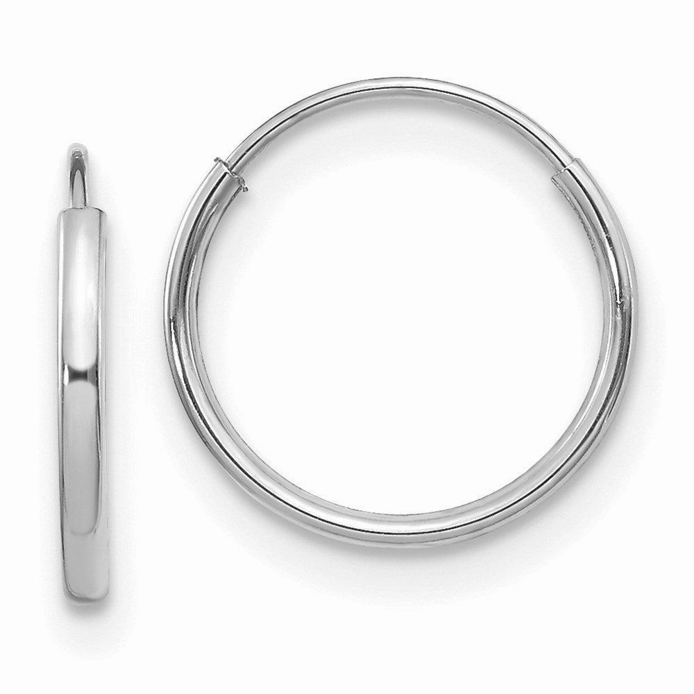 Madi K Kid's 14k  White Gold Endless Hoop Earrings