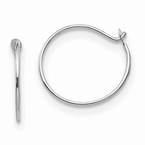Madi K Kid's 14k White Gold  Sm. Endless Hoop Earrings