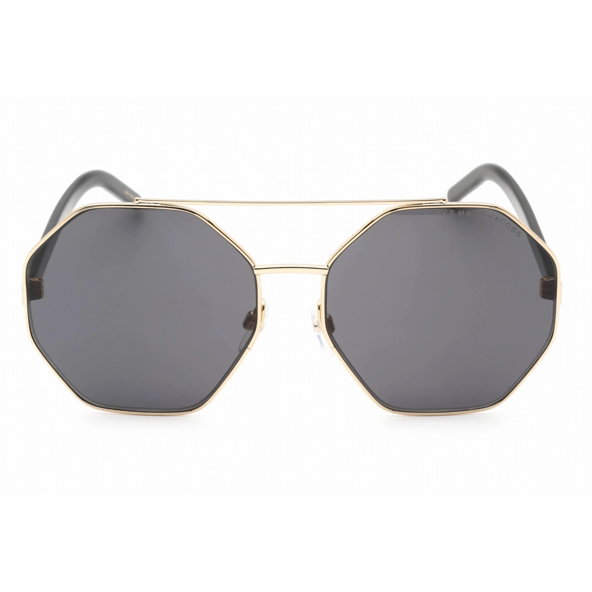 Marc Jacobs Women's Sunglasses - Grey Lens Gold Black Round Frame | MARC 524/S 0RHL IR