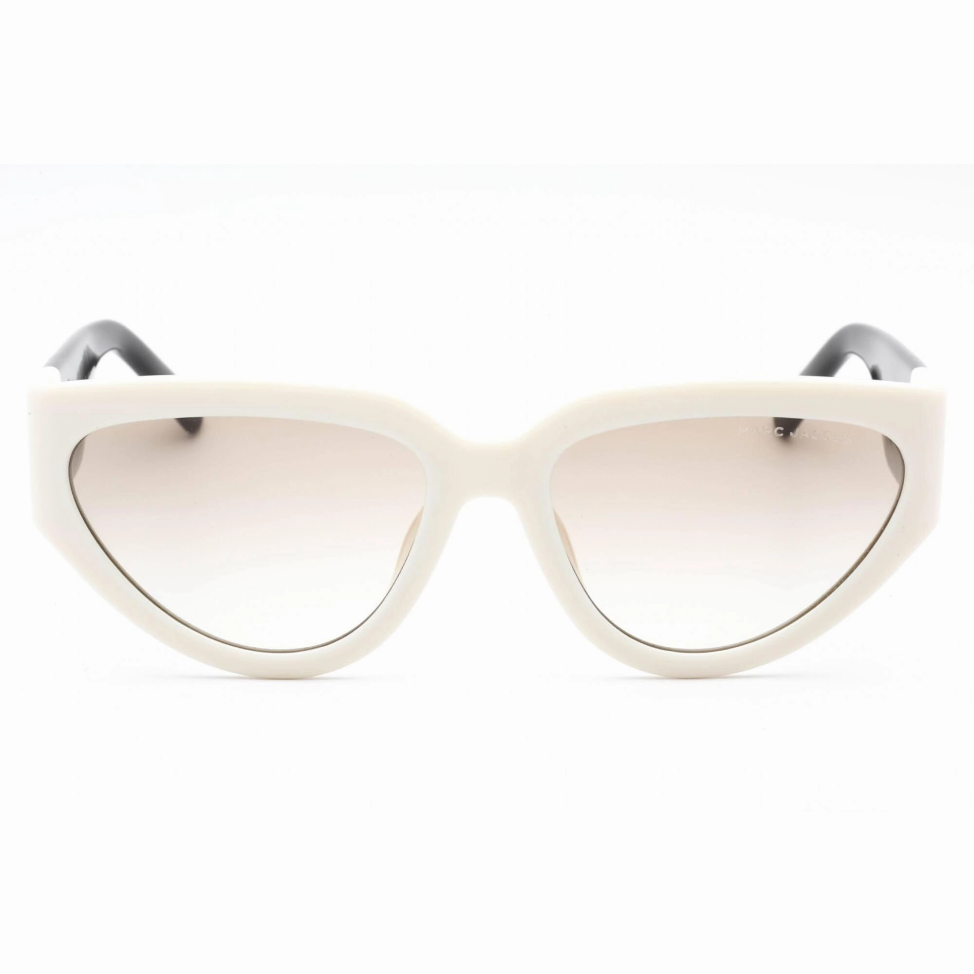Marc Jacobs Women's Sunglasses White Black Full Rim Cat Eye Frame | MARC 645/S 0CCP HA