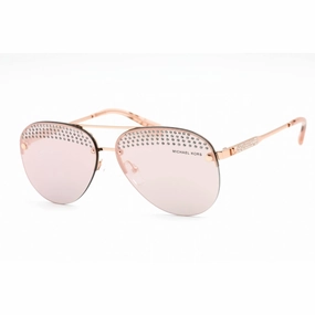 Michael Kors Women's Sunglasses - Half Rim Rose Gold Metal Aviator | 0MK1135B 11084Z