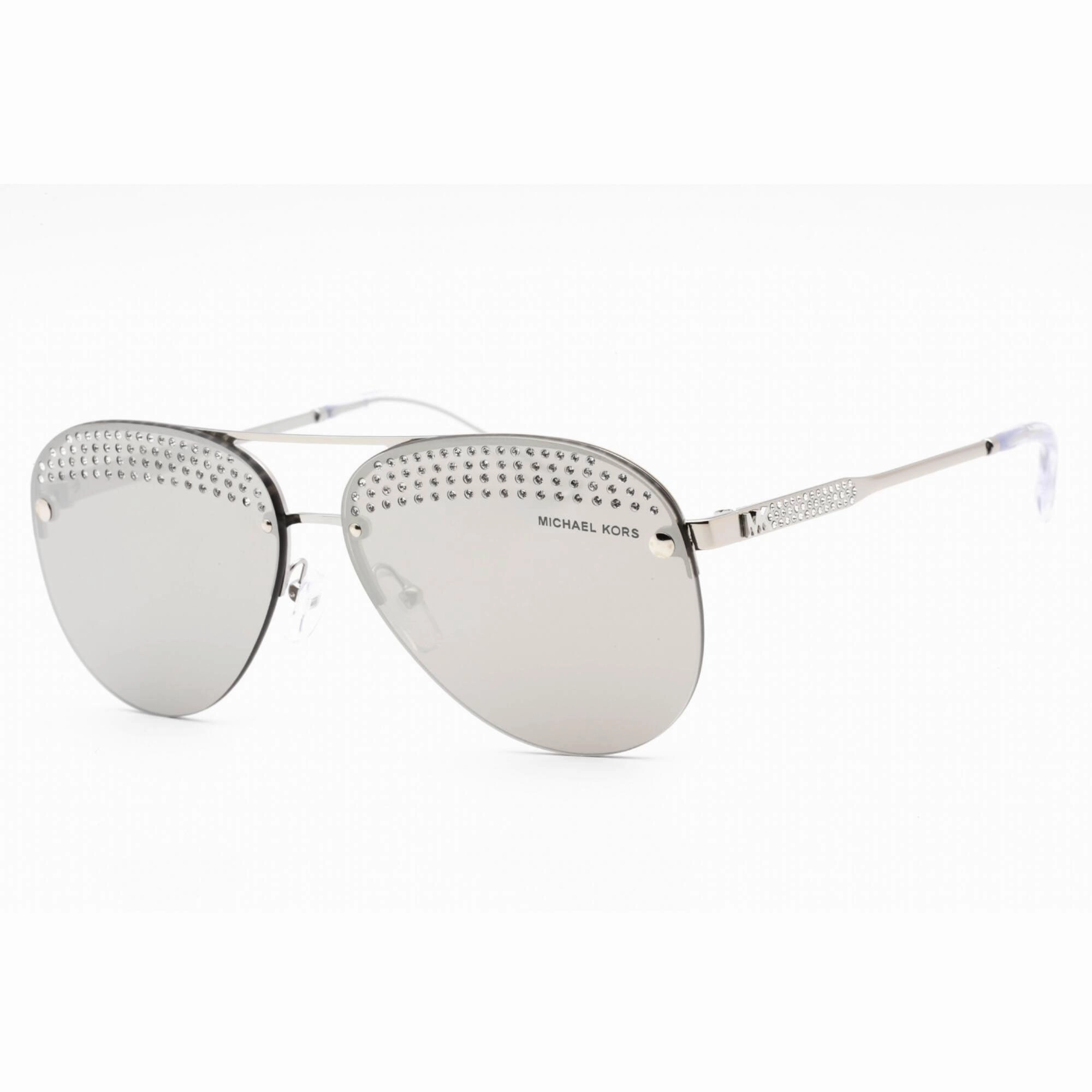 Michael Kors Women's Sunglasses - Shiny Silver Metal Rimless Frame | 0MK1135B 18896G