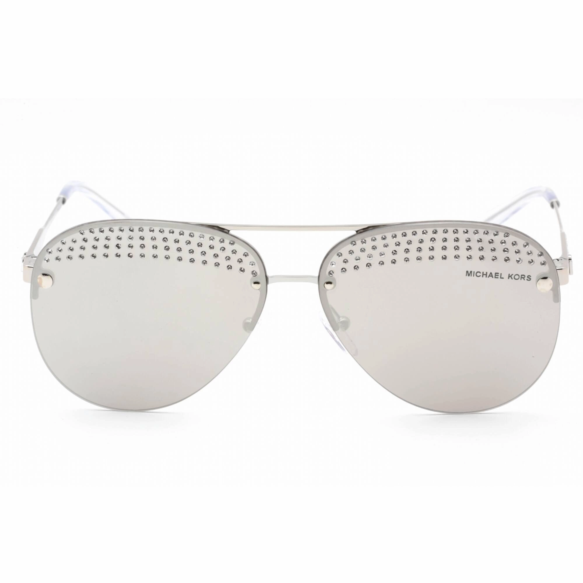 Michael Kors Women's Sunglasses - Shiny Silver Metal Rimless Frame | 0MK1135B 18896G