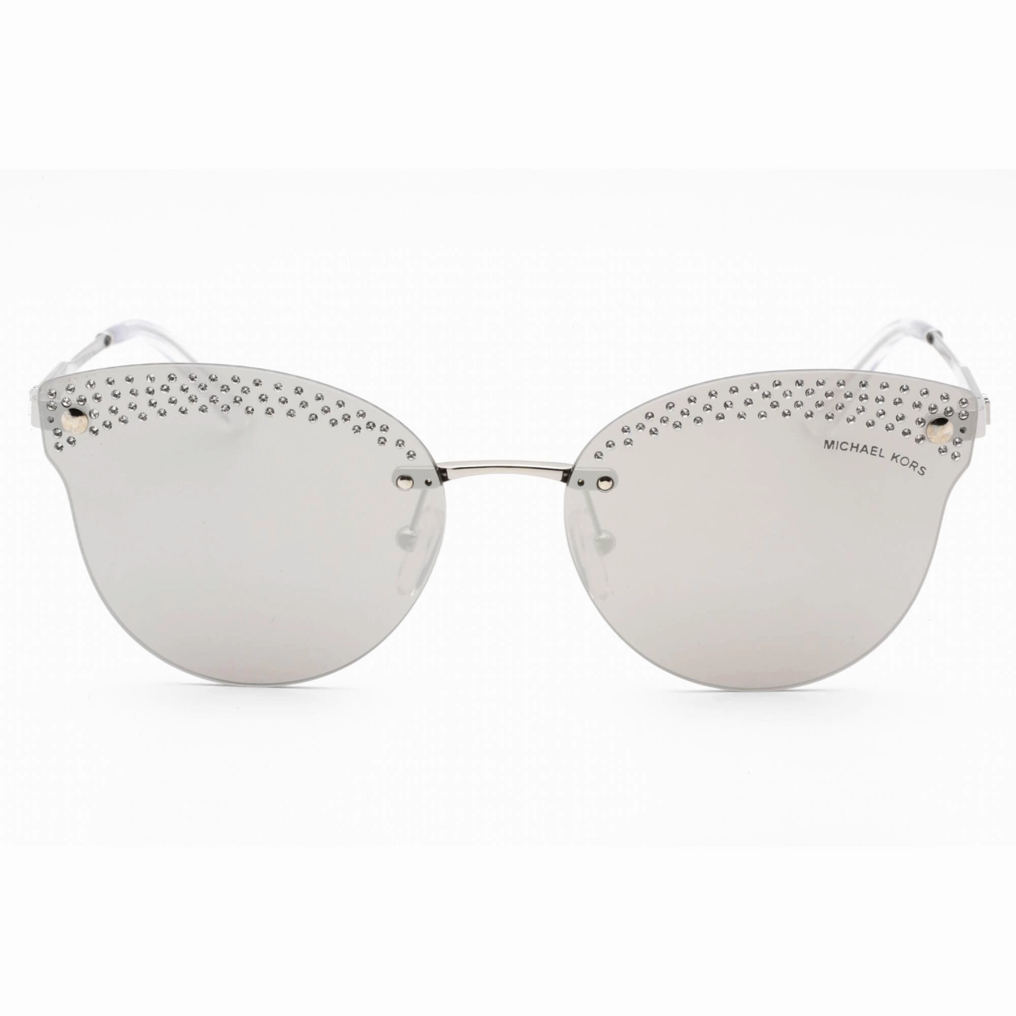 Michael Kors Women's Sunglasses - Silver Metal Rimless Cat Eye Frame | 0MK1130B 10156G