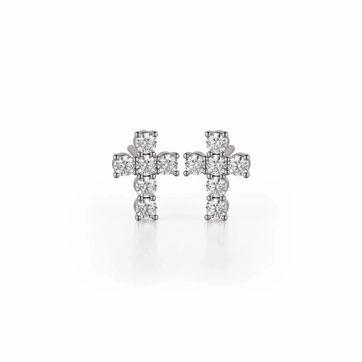 Mini Diamond Cross Earrings ER278YG