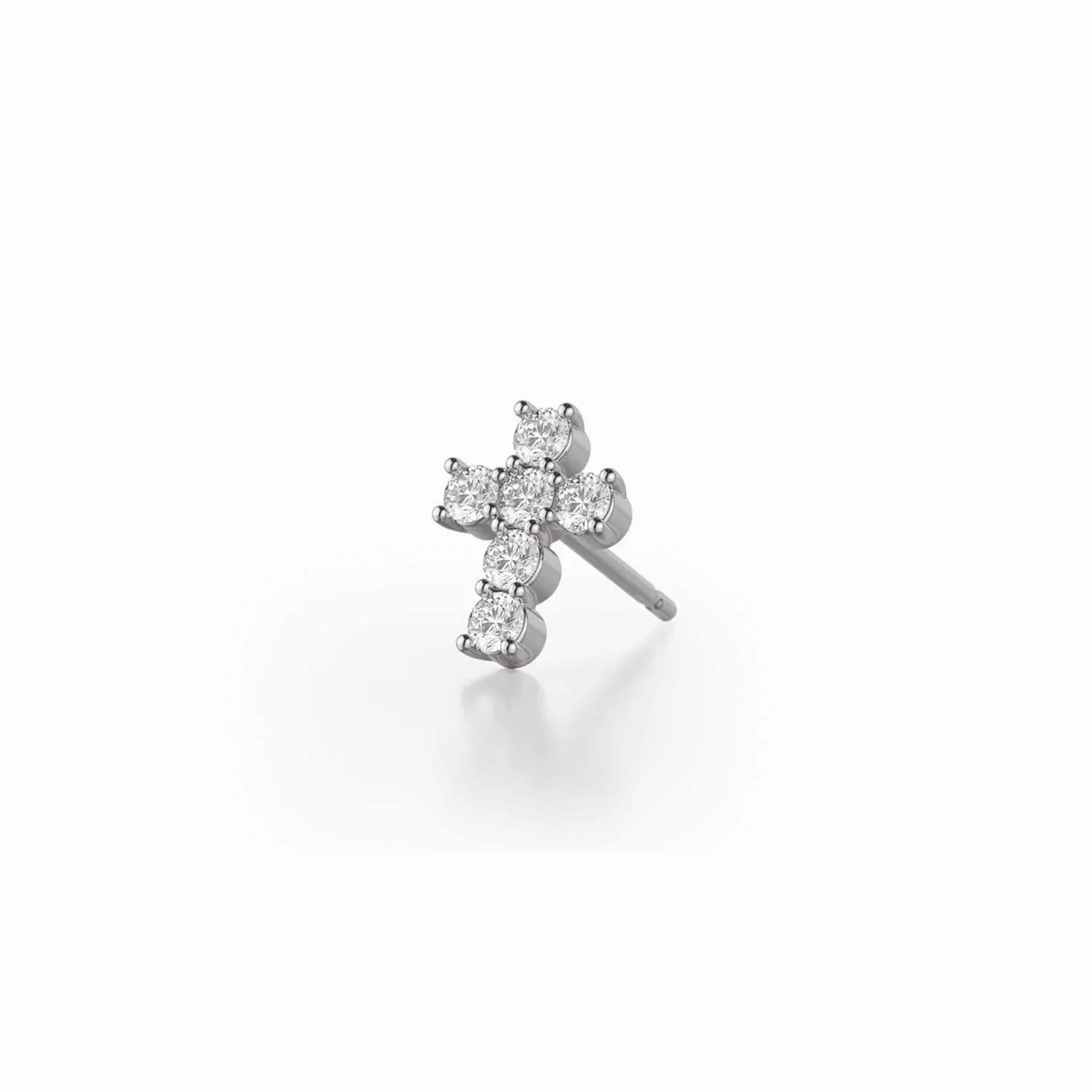 Mini Diamond Cross Earrings ER278YG